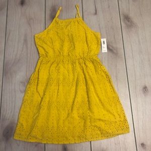 NWT Mustard eyelet Dress